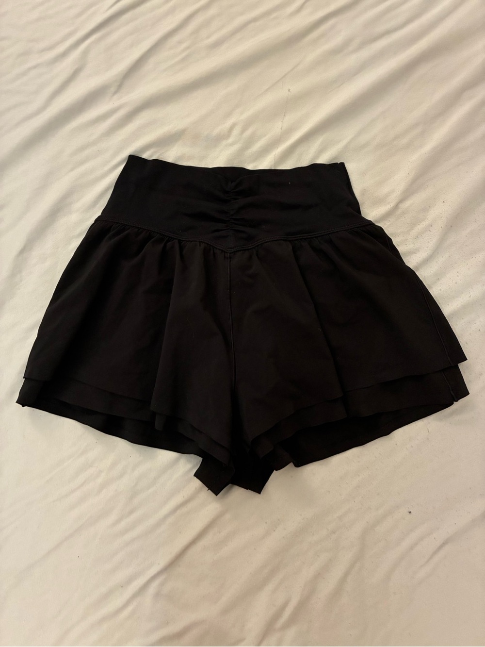 Offline Black Layered Athletic Shorts